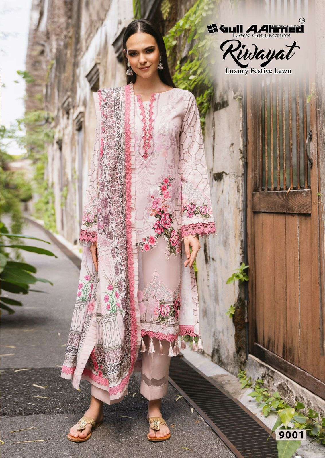 GUL AHMED RIWAYAT VOL 9 PURE LAWN KARACHI SUIT CATALOG EXPORTER 2024