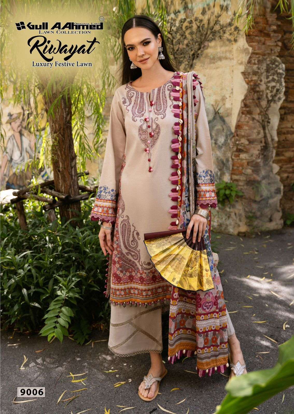 GUL AHMED RIWAYAT VOL 9 PURE LAWN KARACHI SUIT CATALOG EXPORTER 2024