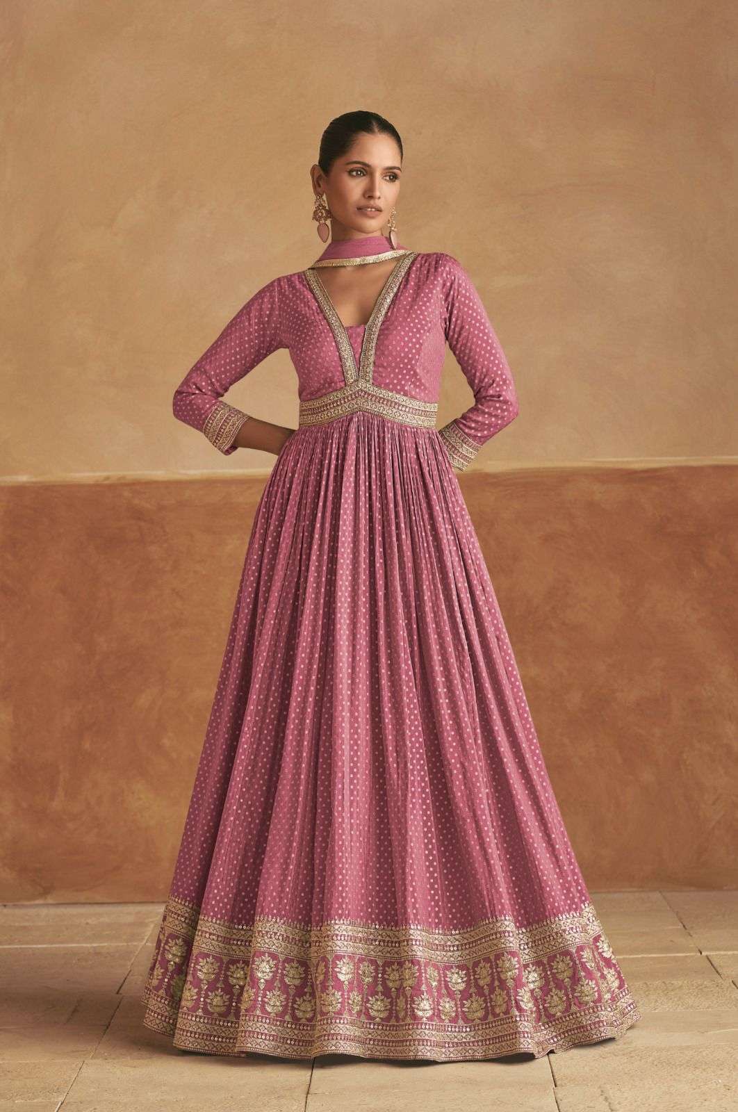 GULKAYRA ROOPAL 7519 COLORS DESIGNER INDO WESTERN GOWN CATALOG SUPPLIER IN SURAT 