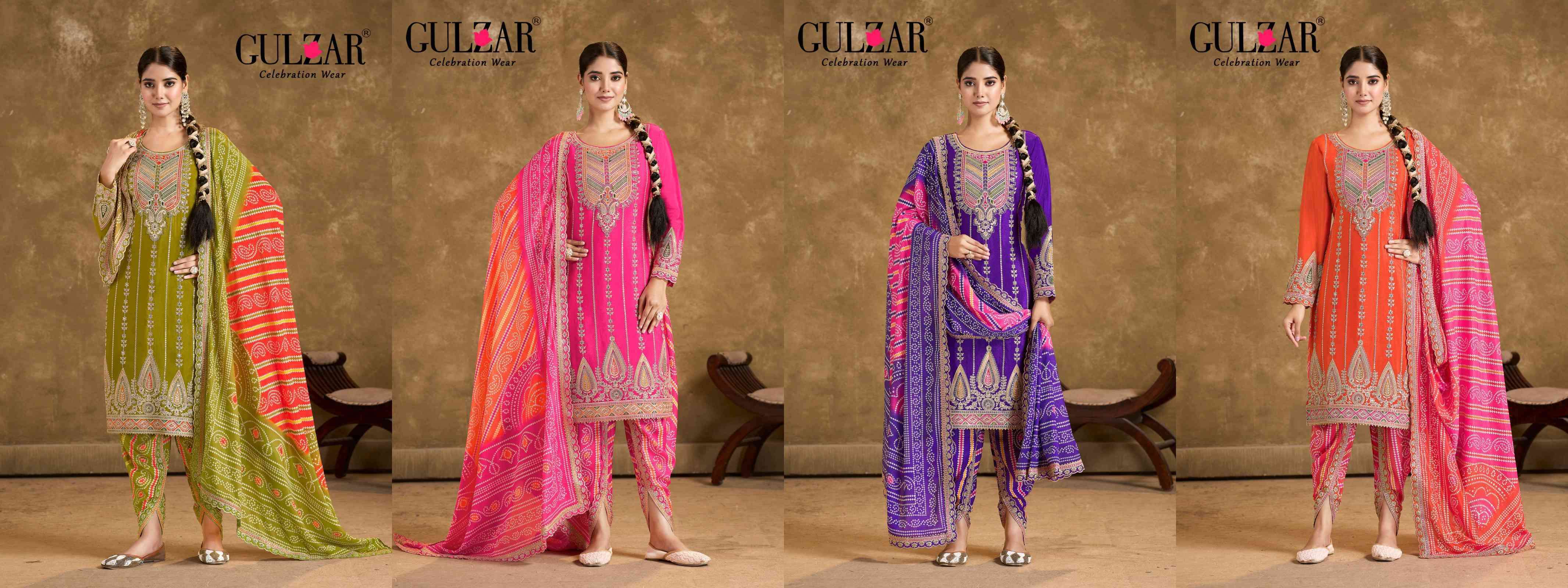 GULZAR PHOOLZARI VOL 2 2131 TO 2134 DHOTI STYLE DESIGNER DRESS LATEST CATALOGUE SUPPLIER 2024