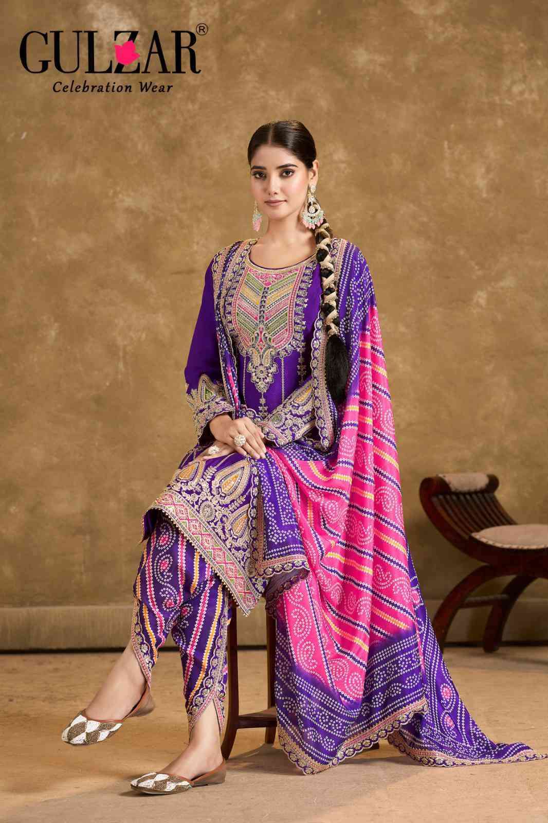 GULZAR PHOOLZARI VOL 2 2131 TO 2134 DHOTI STYLE DESIGNER DRESS LATEST CATALOGUE SUPPLIER 2024