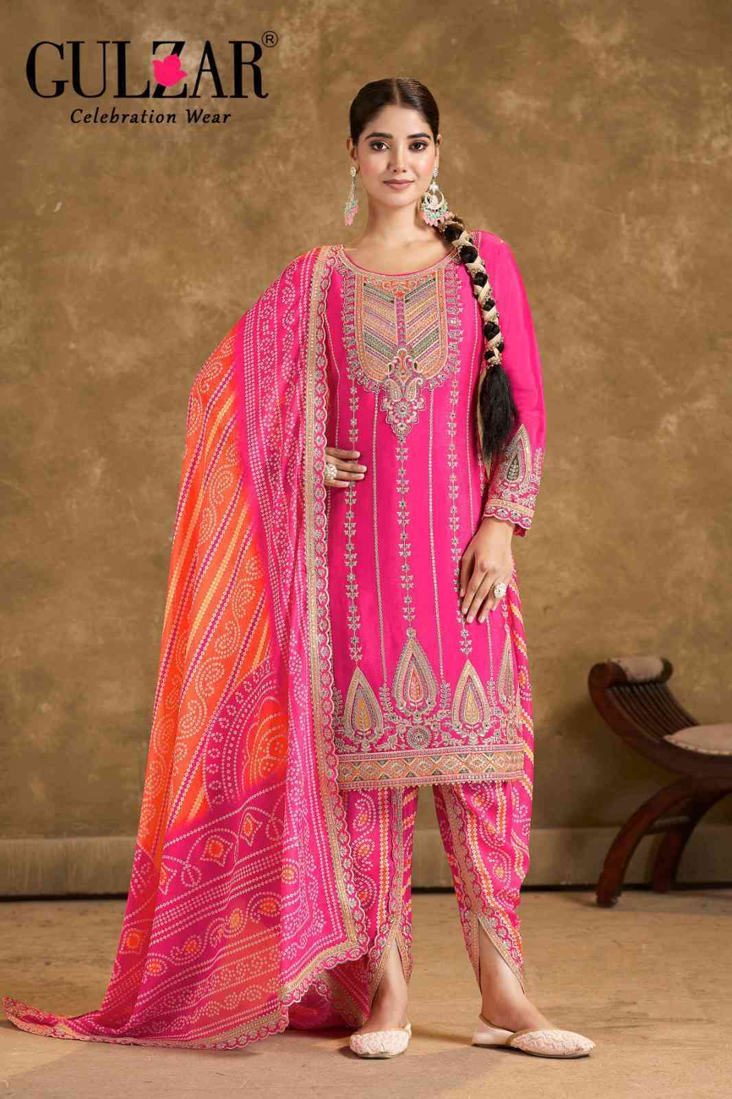 GULZAR PHOOLZARI VOL 2 2131 TO 2134 DHOTI STYLE DESIGNER DRESS LATEST CATALOGUE SUPPLIER 2024