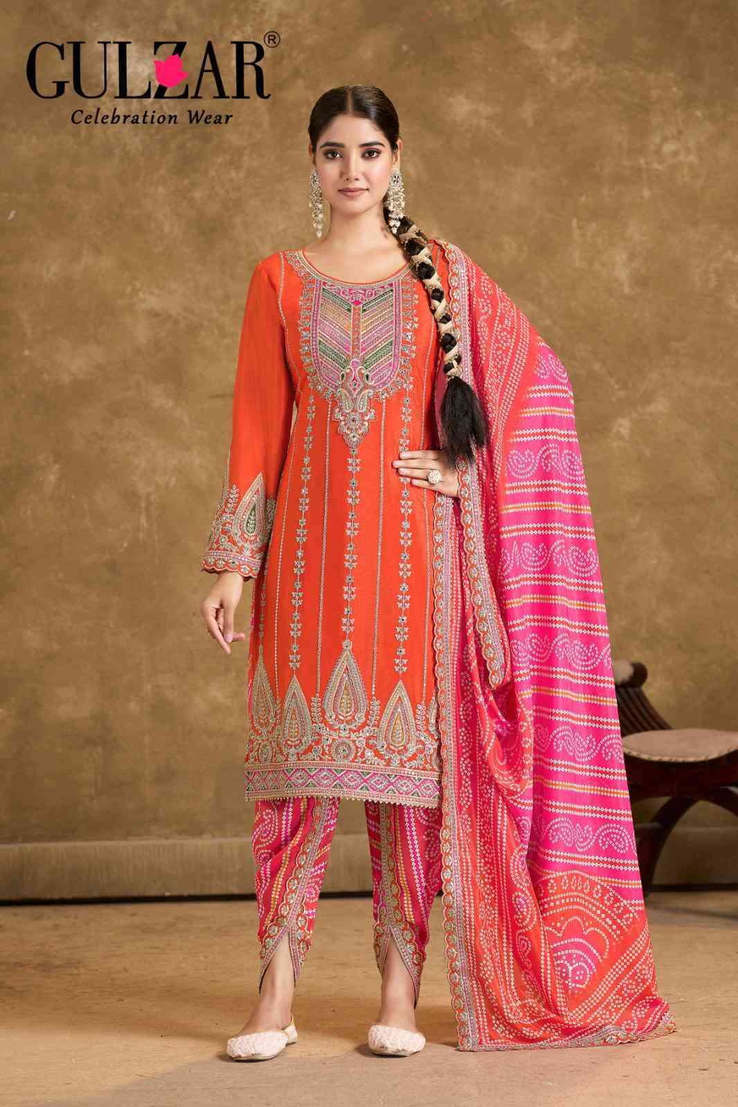 GULZAR PHOOLZARI VOL 2 2131 TO 2134 DHOTI STYLE DESIGNER DRESS LATEST CATALOGUE SUPPLIER 2024