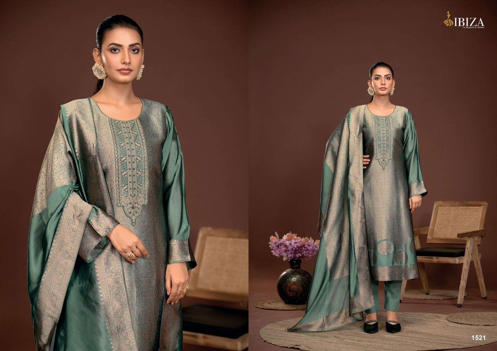 IBIZA SAKHI VOL 6 PARTYWEAR BENGLORY SILK SUIT CATALOG SUPPLIER 2024