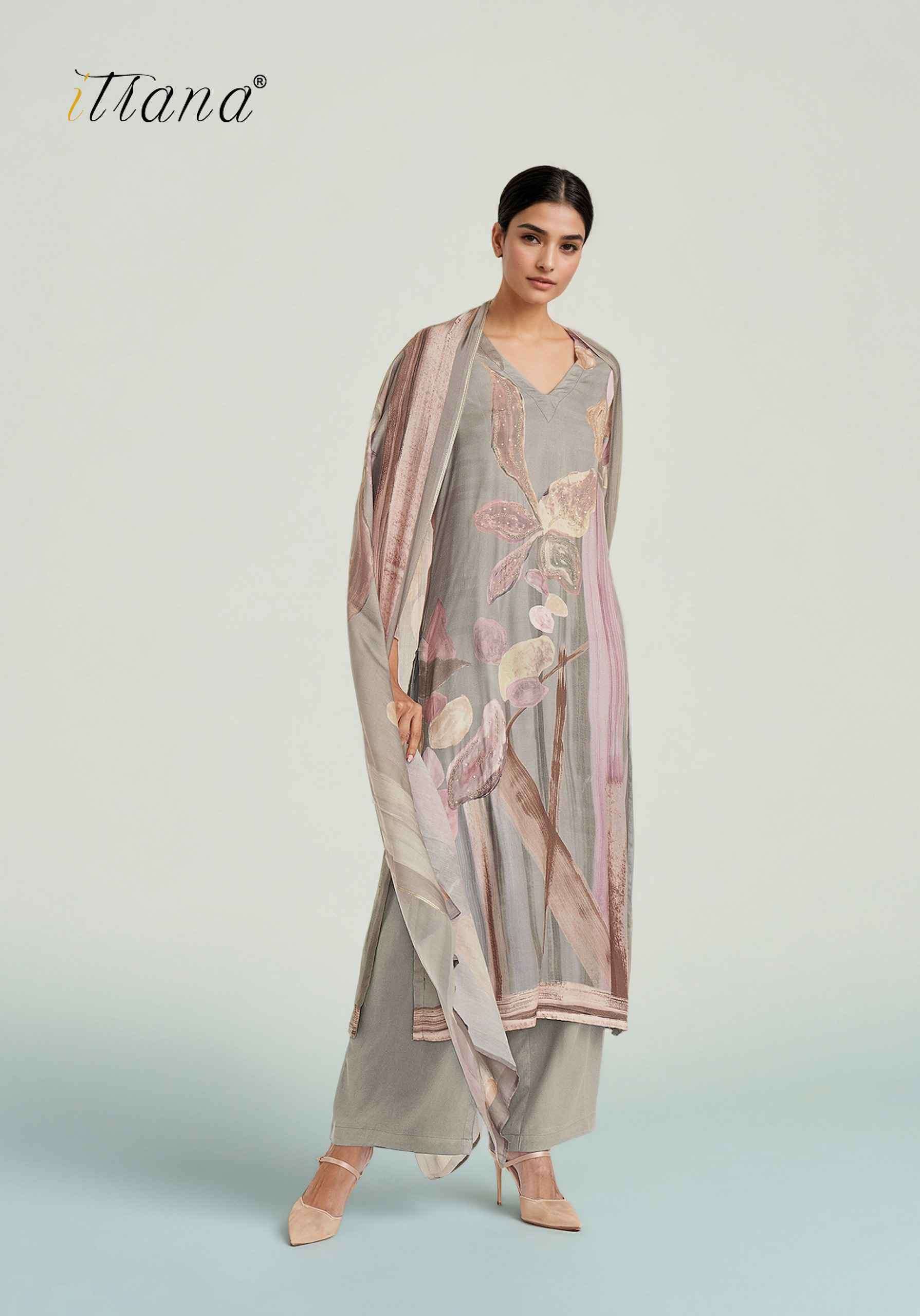 ITRANA ZEENAT DIGITAL PRINTS STAPLE TWILL WINTER SUIT CATALOGUE WHOLESALE PRICE 