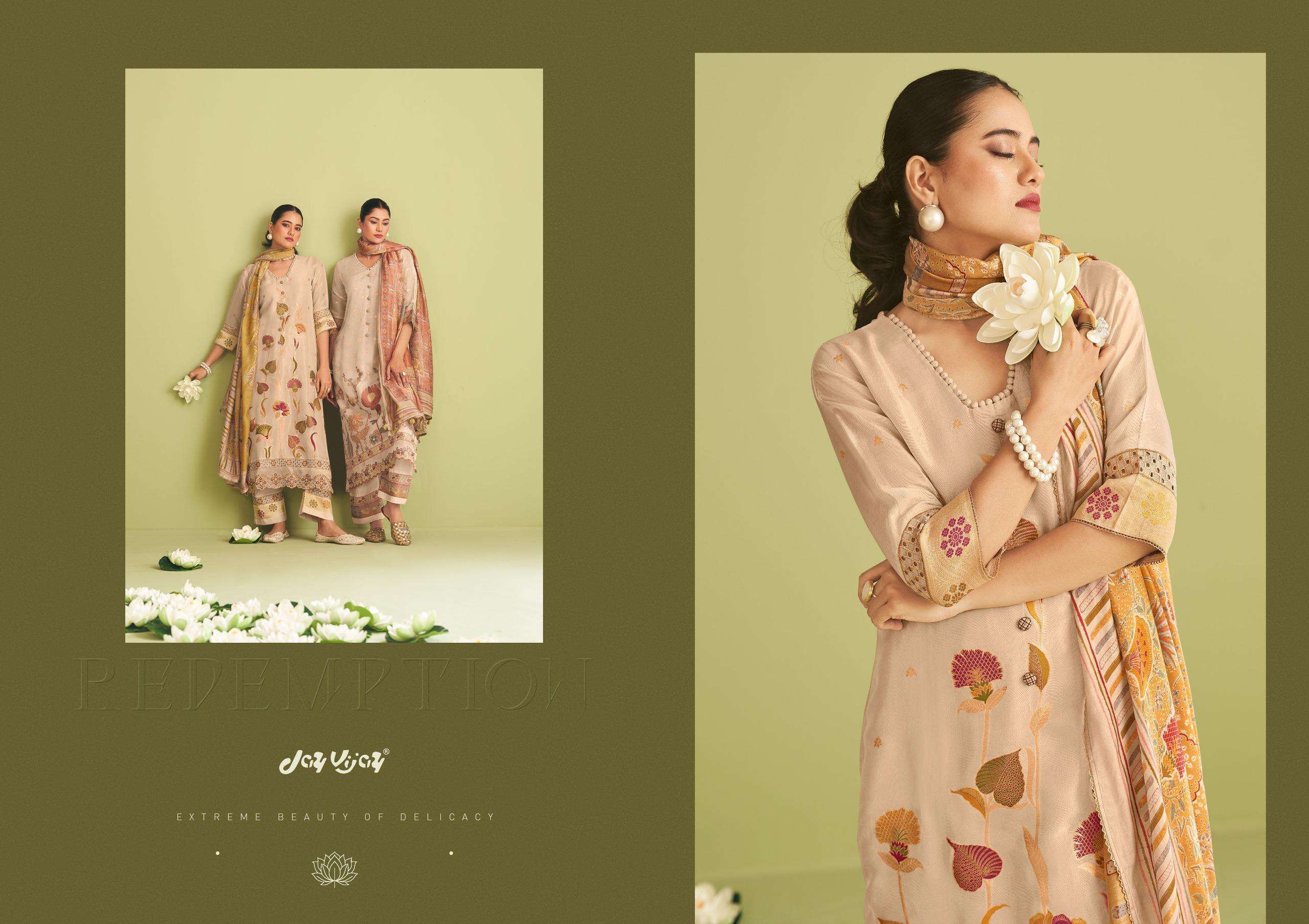 JAY VIJAY TEJORI DESIGNER JACQUARD SUIT CATALOG DEALER 2024
