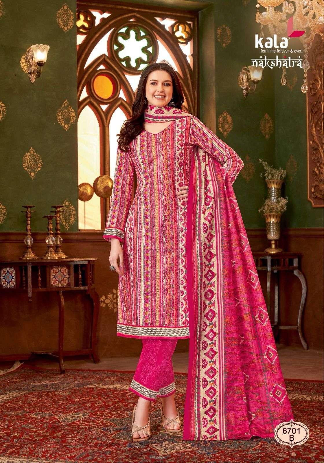 KALA FASHION LATEST CATALOGUE NAKSHATRA VOL 3 PURE COTTON DRESS CATALOGUE WHOLESALE PRICE DEALER 