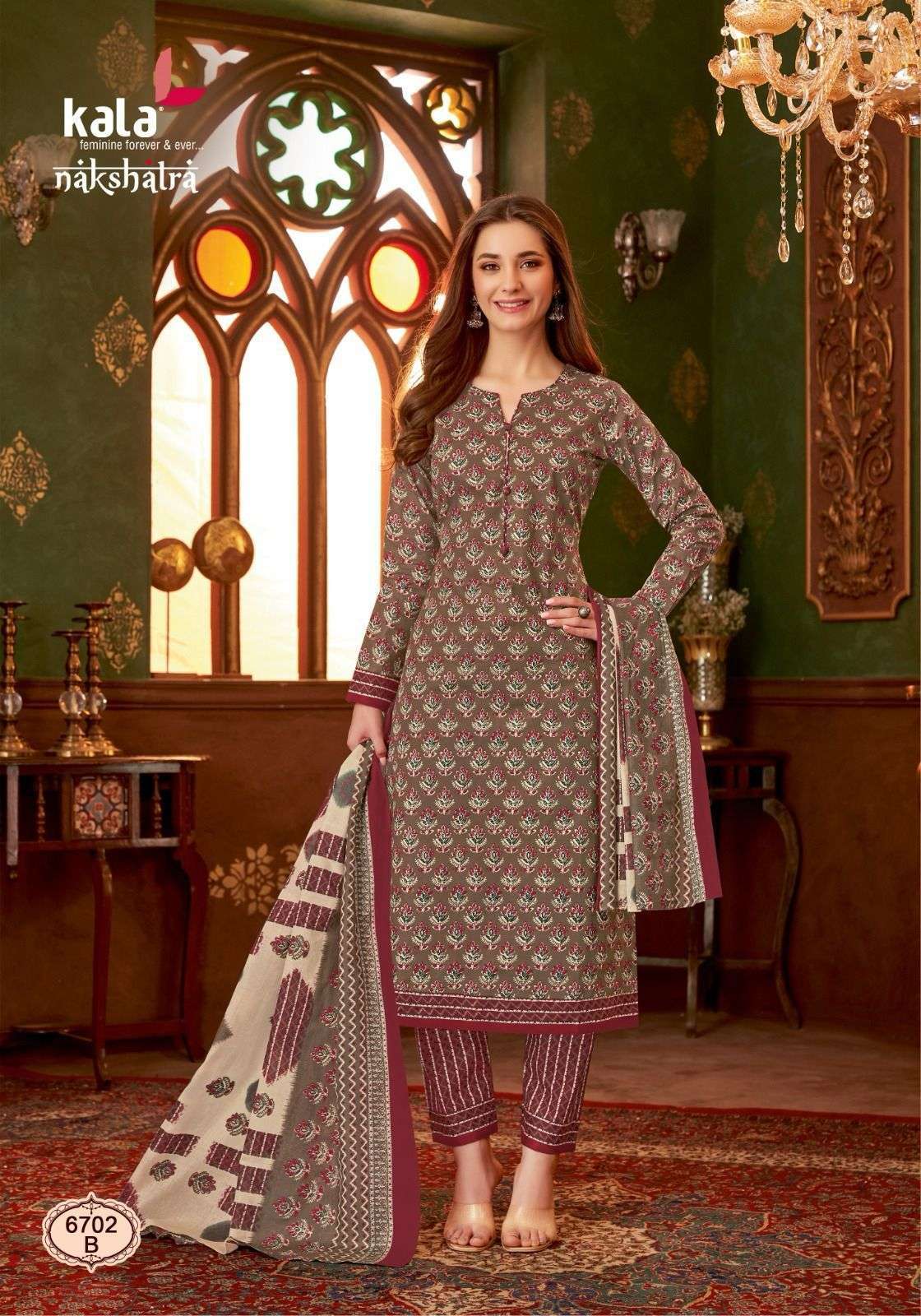 KALA FASHION LATEST CATALOGUE NAKSHATRA VOL 3 PURE COTTON DRESS CATALOGUE WHOLESALE PRICE DEALER 