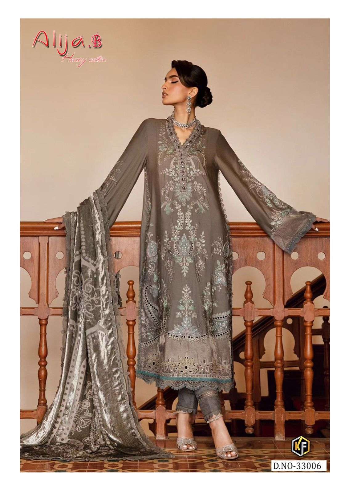 KEVAL FAB ALIJA B VOL 33 KARACHI COTTON SALWER SUIT CATALOGUE WHOLESALE PRICE DEALER 