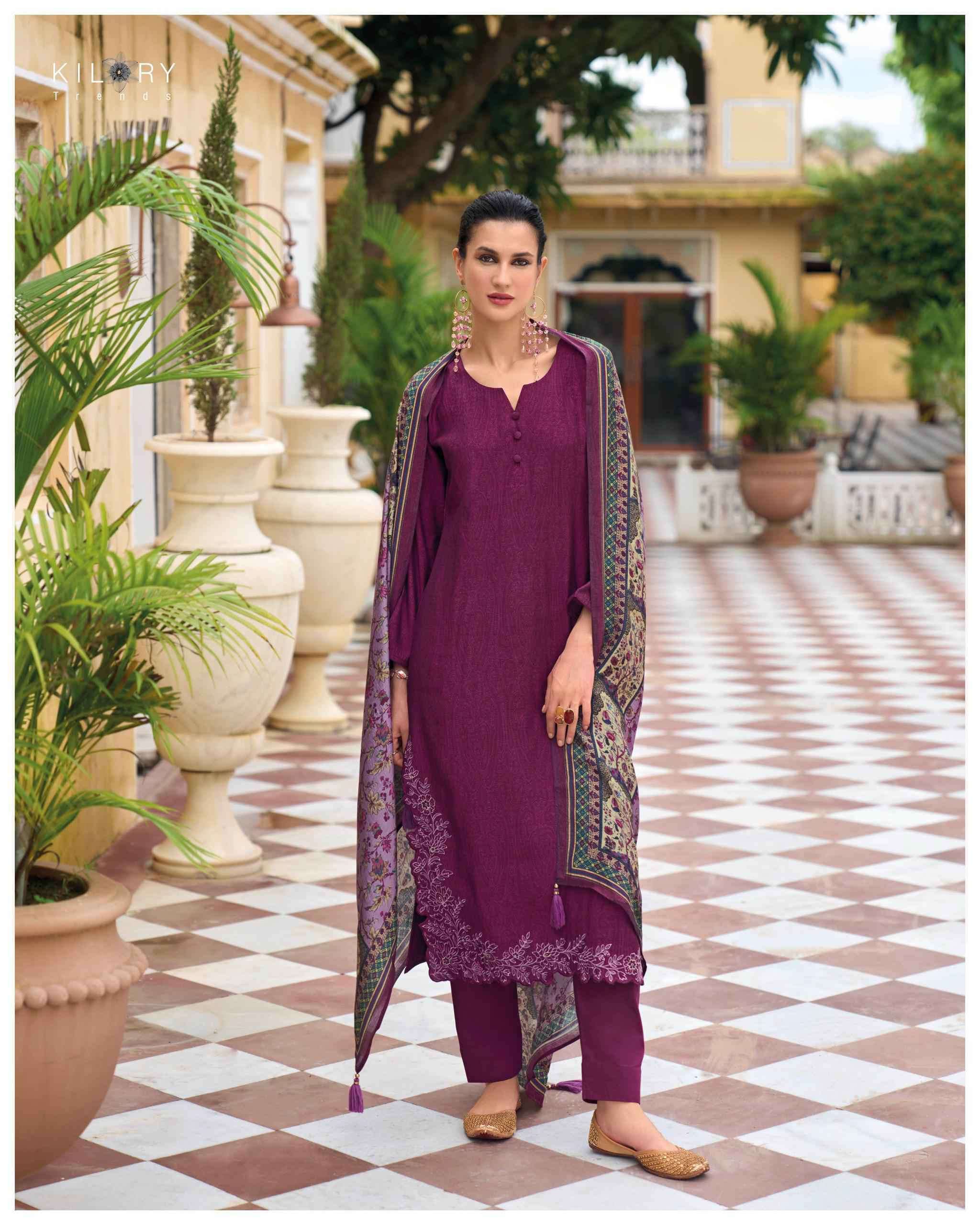 KILORY SHISO FANCY MODAL SILK SUIT CATALOG WHOLESALER IN SURAT 