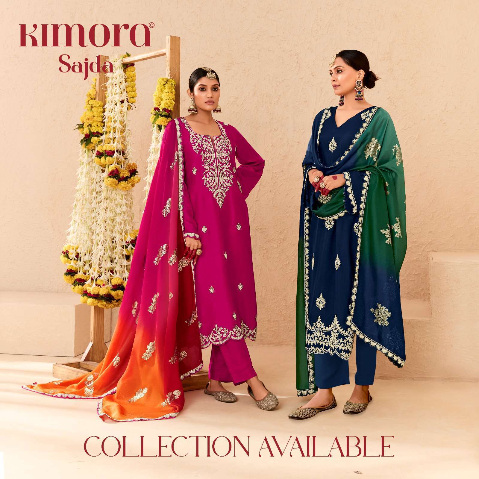 KIMORA HEER SAJDA DESIGNER SILK SUIT CATALOG WHOLESALE PRICE DEALER 2024