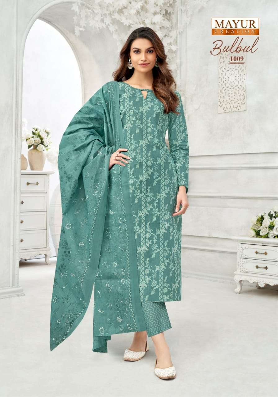 MAYUR CREATION BULBUL VOL 1 PRINTED COTTON DRESS MATERIAL CATALOG EXPORTER 2024