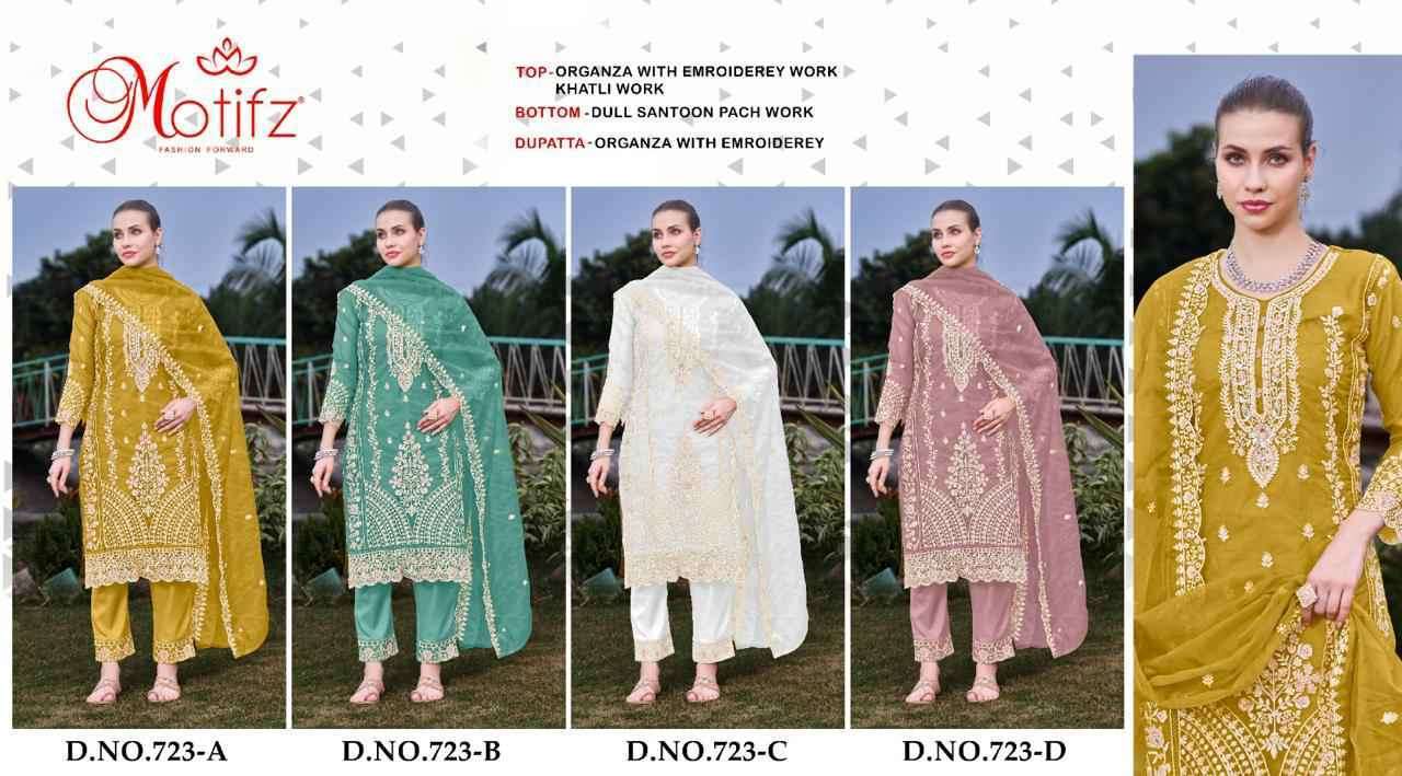 MOTIFZ D 723 COLORS DESIGNER PAKISTANI DRESS SUPPLIER WHOLESALE PRICE SURAT
