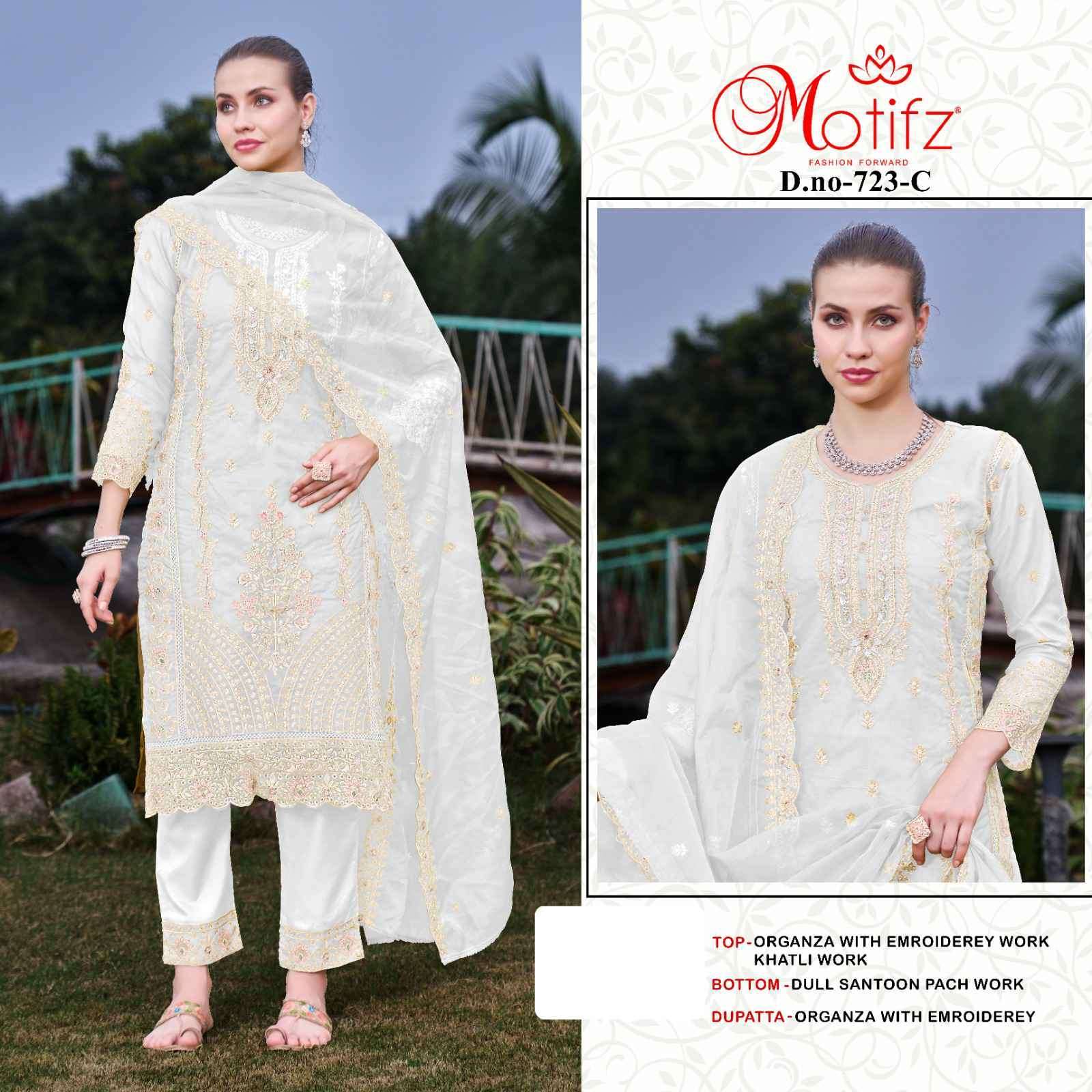 MOTIFZ D 723 COLORS DESIGNER PAKISTANI DRESS SUPPLIER WHOLESALE PRICE SURAT