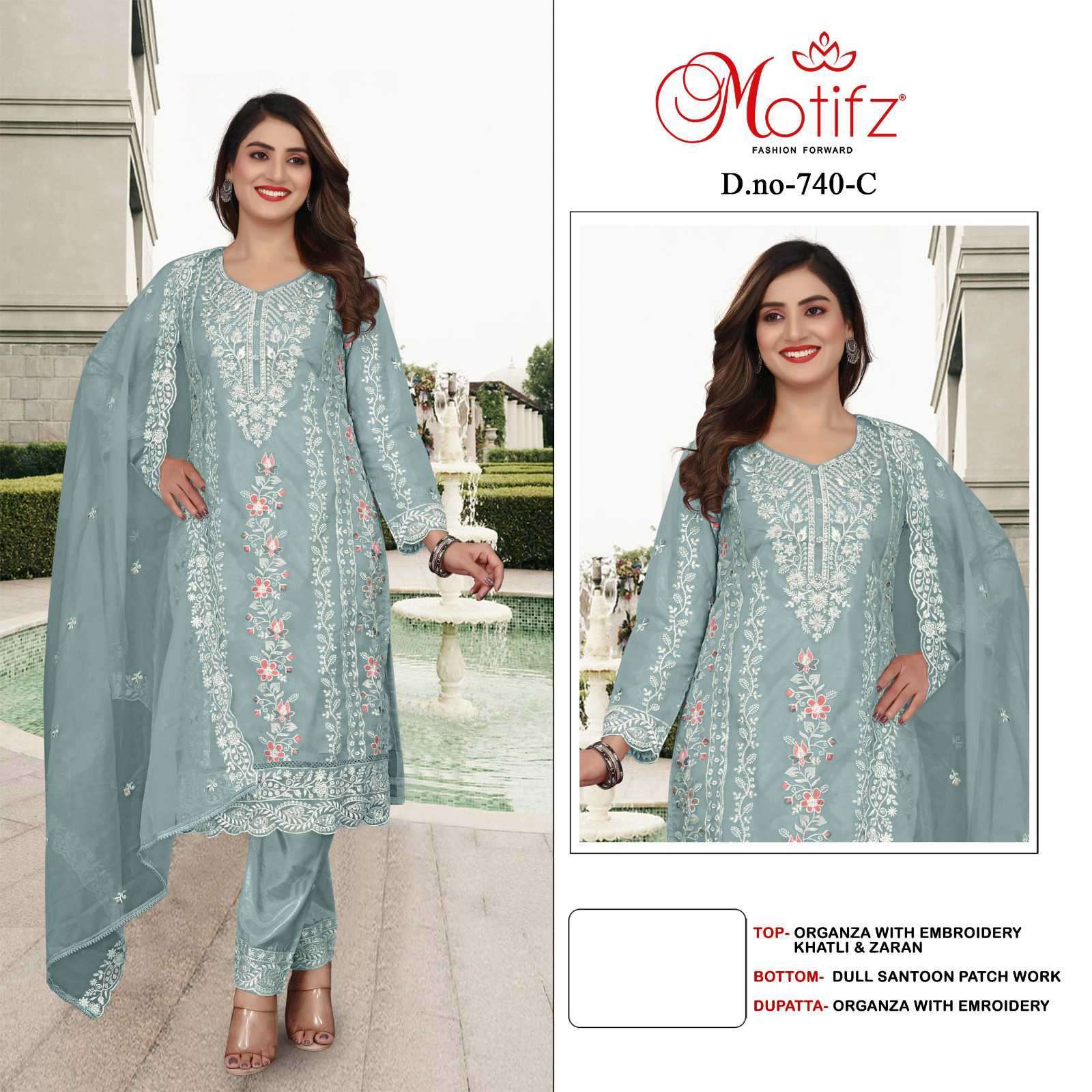 MOTIFZ D 740 COLORS READYMADE PARTYWEAR DRESS COLLECTION BEST RATE DEALER 2024