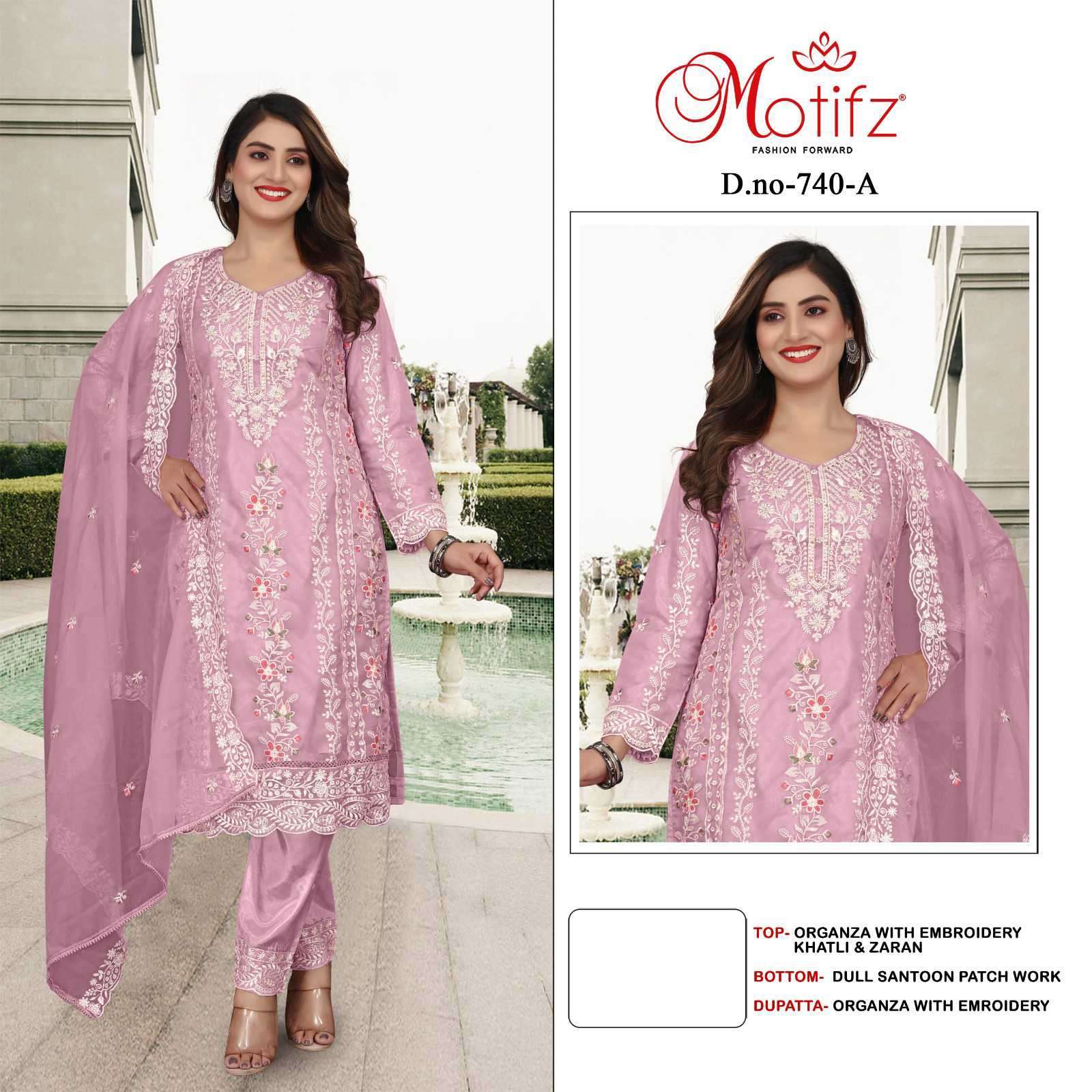 MOTIFZ D 740 COLORS READYMADE PARTYWEAR DRESS COLLECTION BEST RATE DEALER 2024