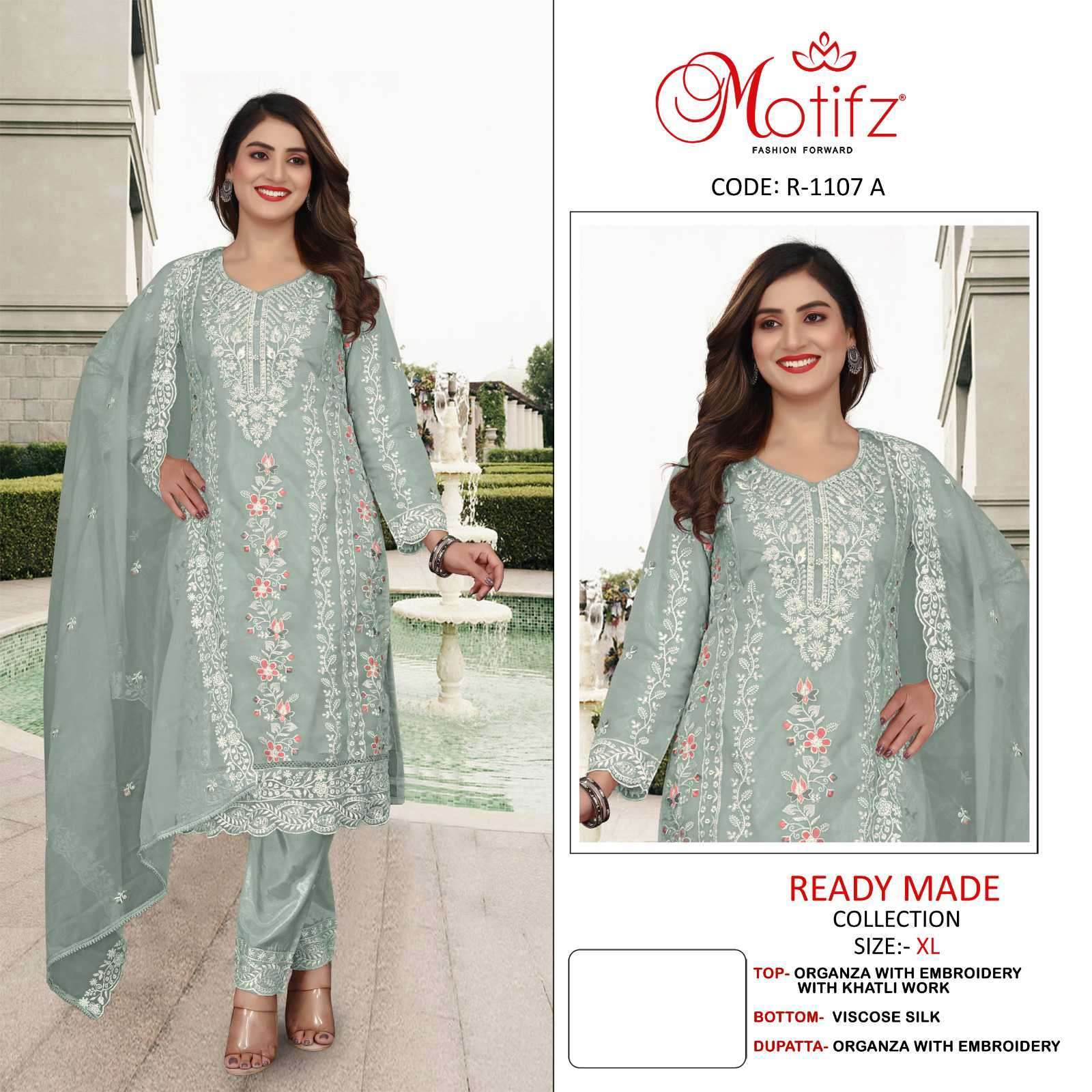 MOTIFZ R 1107 COLORS READYMADE PAKISTANI SUIT CATALOG DEALER 2024