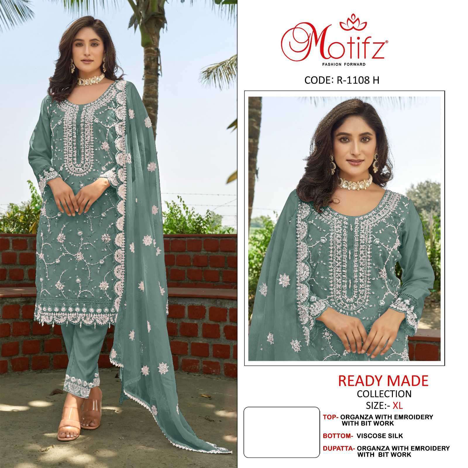 MOTIFZ R 1108 COLORS PAKISTANI READYMADE SUIT COLLECTION BEST RATE SUPPLIER 2024