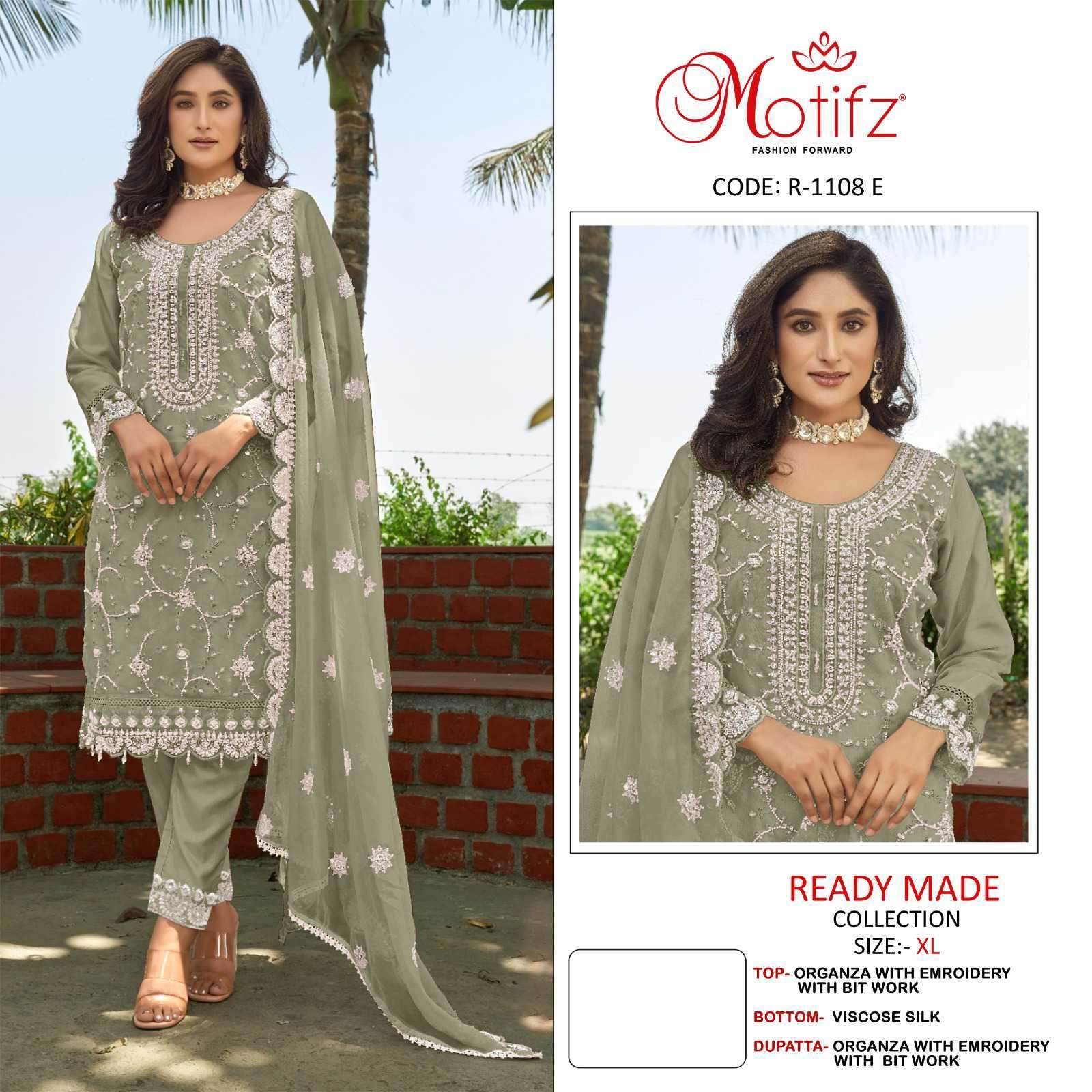 MOTIFZ R 1108 COLORS PAKISTANI READYMADE SUIT COLLECTION BEST RATE SUPPLIER 2024