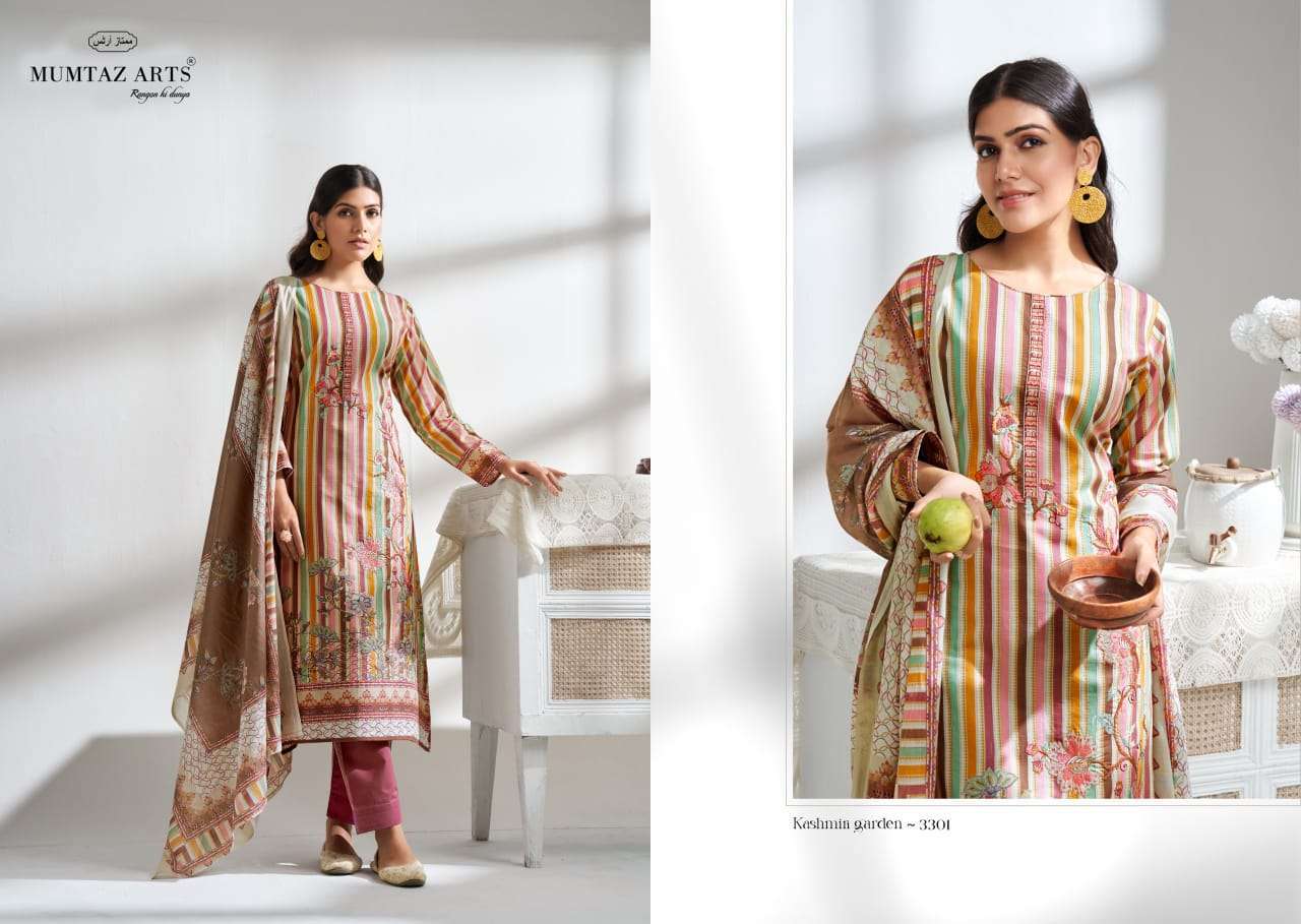 MUMTAZ ARTS KASHMIRI GARDEN PURE LAWN COTTON FANCY SUIT CATALOGUE WHOLESALER 