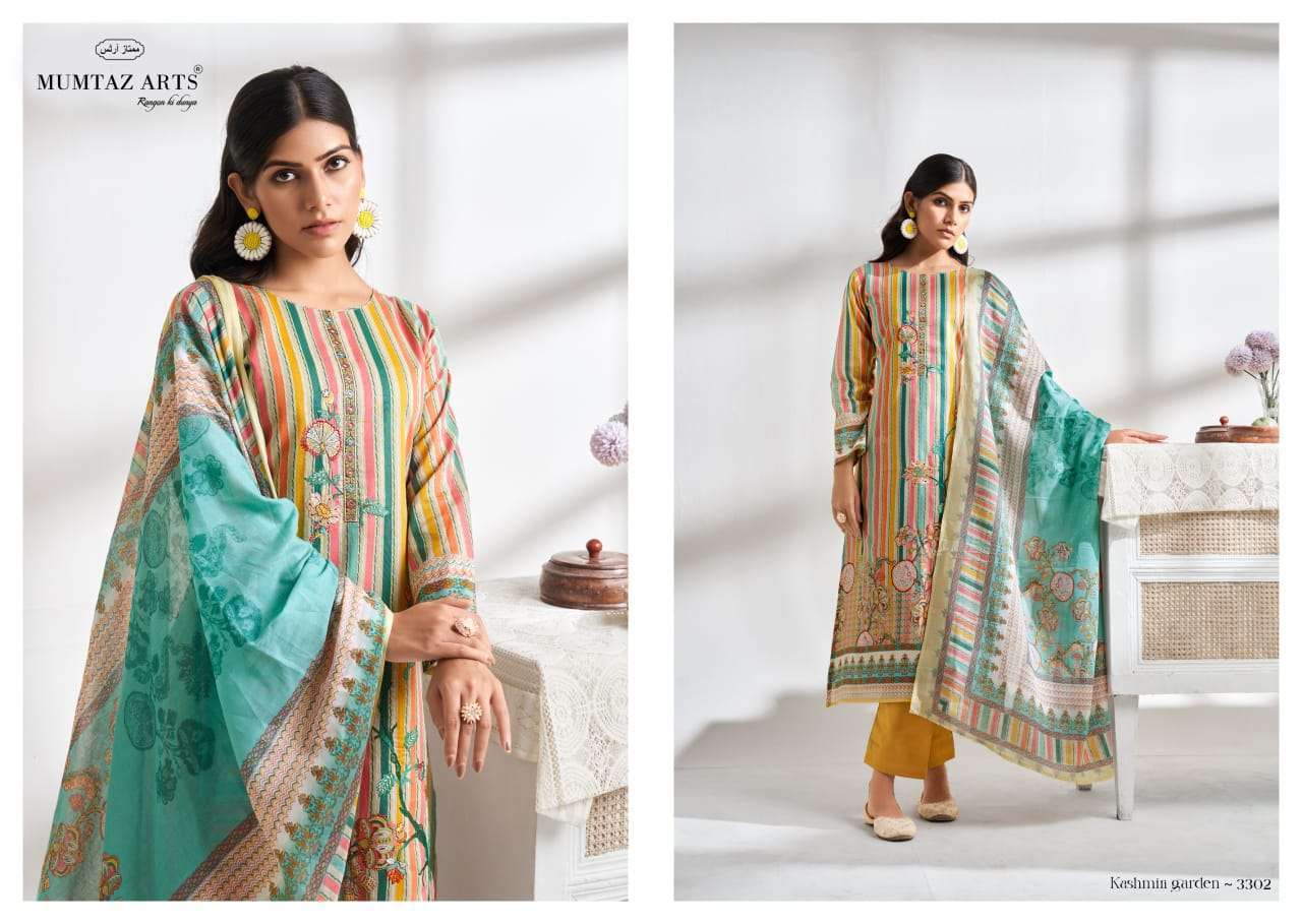MUMTAZ ARTS KASHMIRI GARDEN PURE LAWN COTTON FANCY SUIT CATALOGUE WHOLESALER 