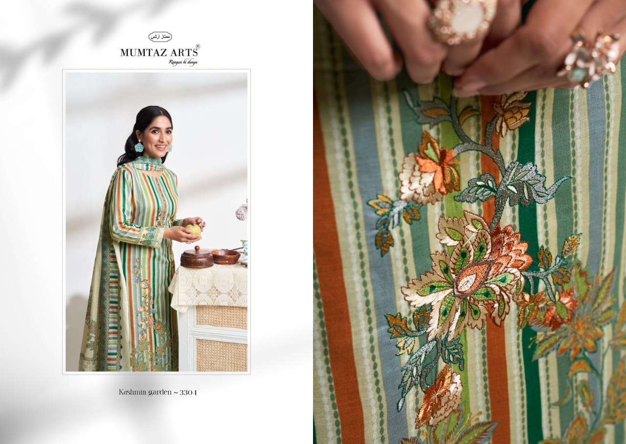 MUMTAZ ARTS KASHMIRI GARDEN PURE LAWN COTTON FANCY SUIT CATALOGUE WHOLESALER 
