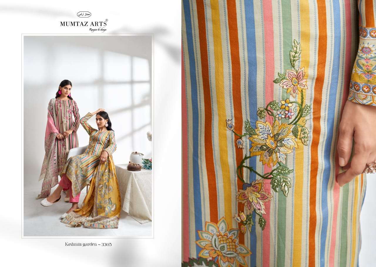 MUMTAZ ARTS KASHMIRI GARDEN PURE LAWN COTTON FANCY SUIT CATALOGUE WHOLESALER 