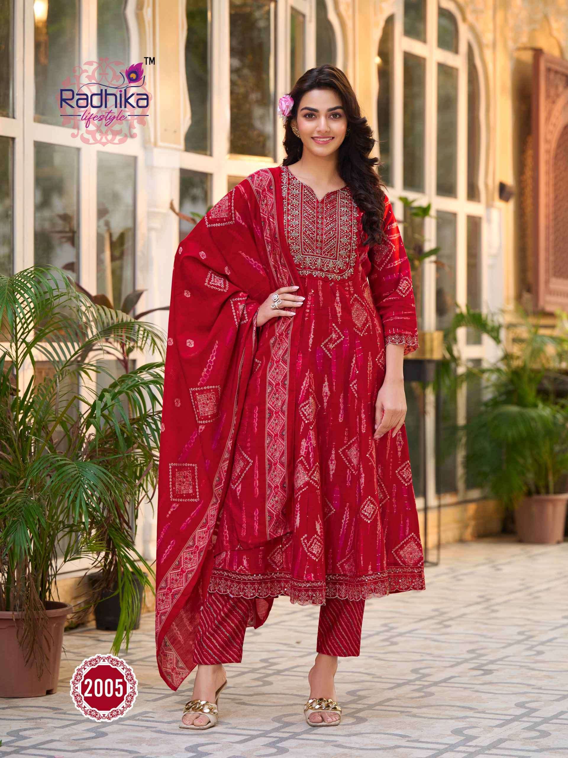 RADHIKA LIFESTYLE KALKI VOL 2 KURTI PANT WITH DUPATTA LATEST CATALOGUE 2024
