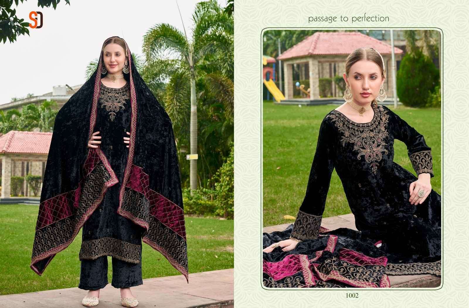 SHRADDHA SENORITA PURE VELVET DESIGNER SUIT CATALOG SUPPLIER IN SURAT 2024