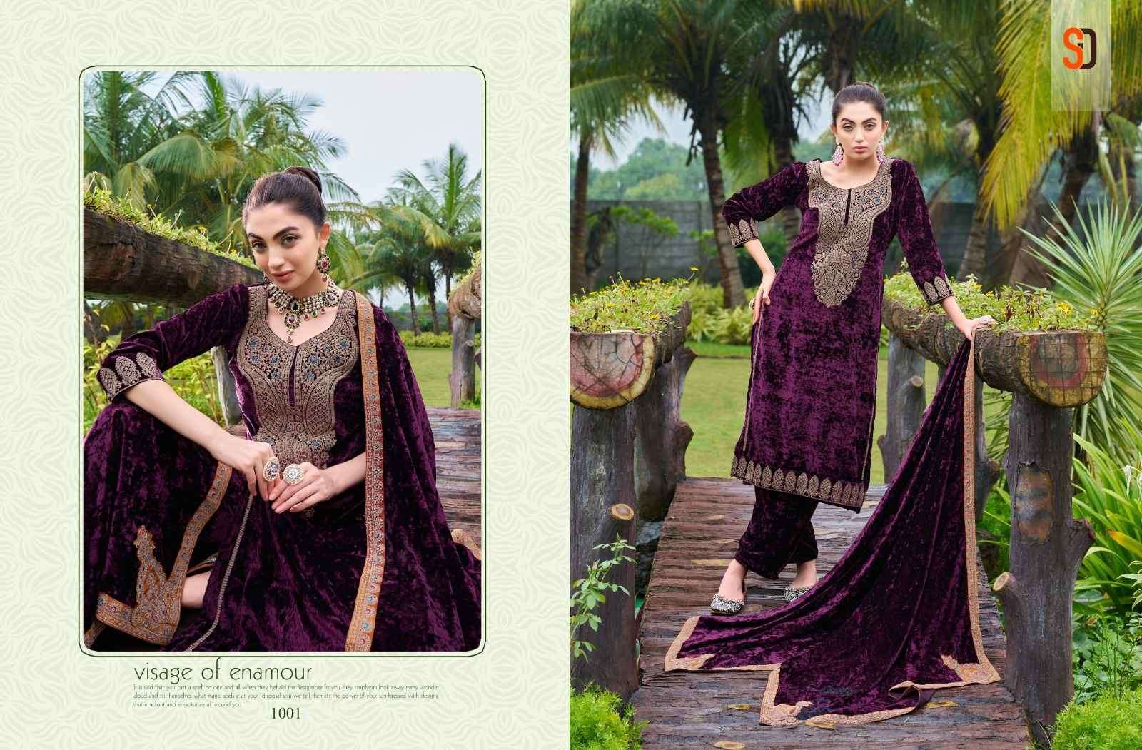 SHRADDHA SENORITA PURE VELVET DESIGNER SUIT CATALOG SUPPLIER IN SURAT 2024