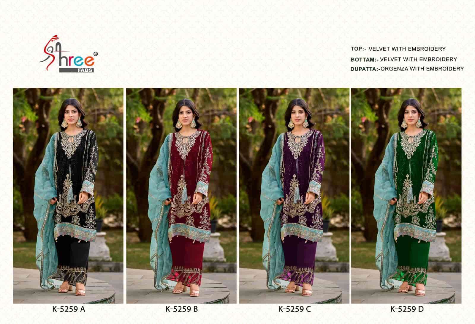 SHREE FAB K 5259 COLORS PAKISTANI STYLE HEAVY WINTER DRESS COLLECTION BEST RATE 
