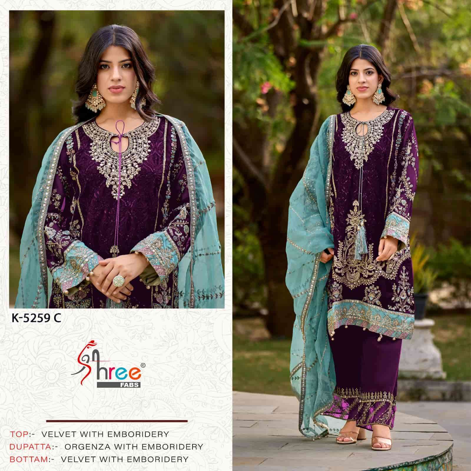 SHREE FAB K 5259 COLORS PAKISTANI STYLE HEAVY WINTER DRESS COLLECTION BEST RATE 