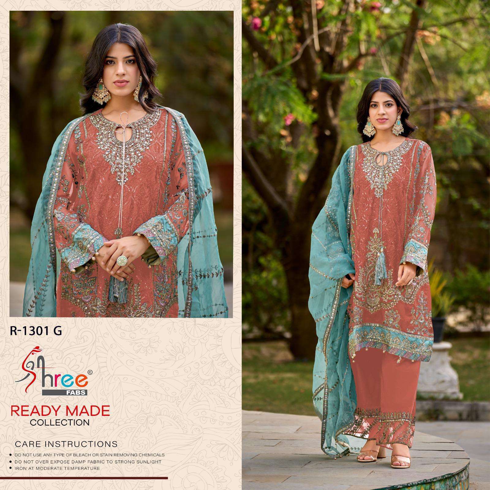 SHREE FAB R 1301 COLORS VOL 2 PARTYWEAR PAKISTANI DRESS SUPPLIER BEST RATE EXPORTER 