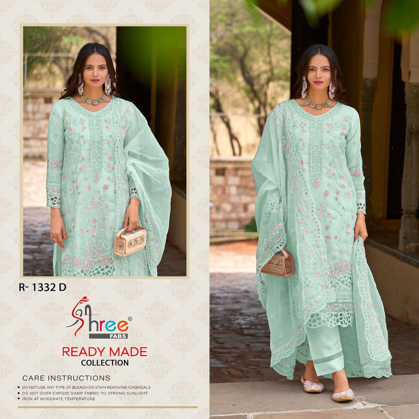 SHREE FAB R 1332 COLORS READYMADE PAKISTANI DESIGNER SUIT ORGANZA DRESS COLLECTION BEST RATE 