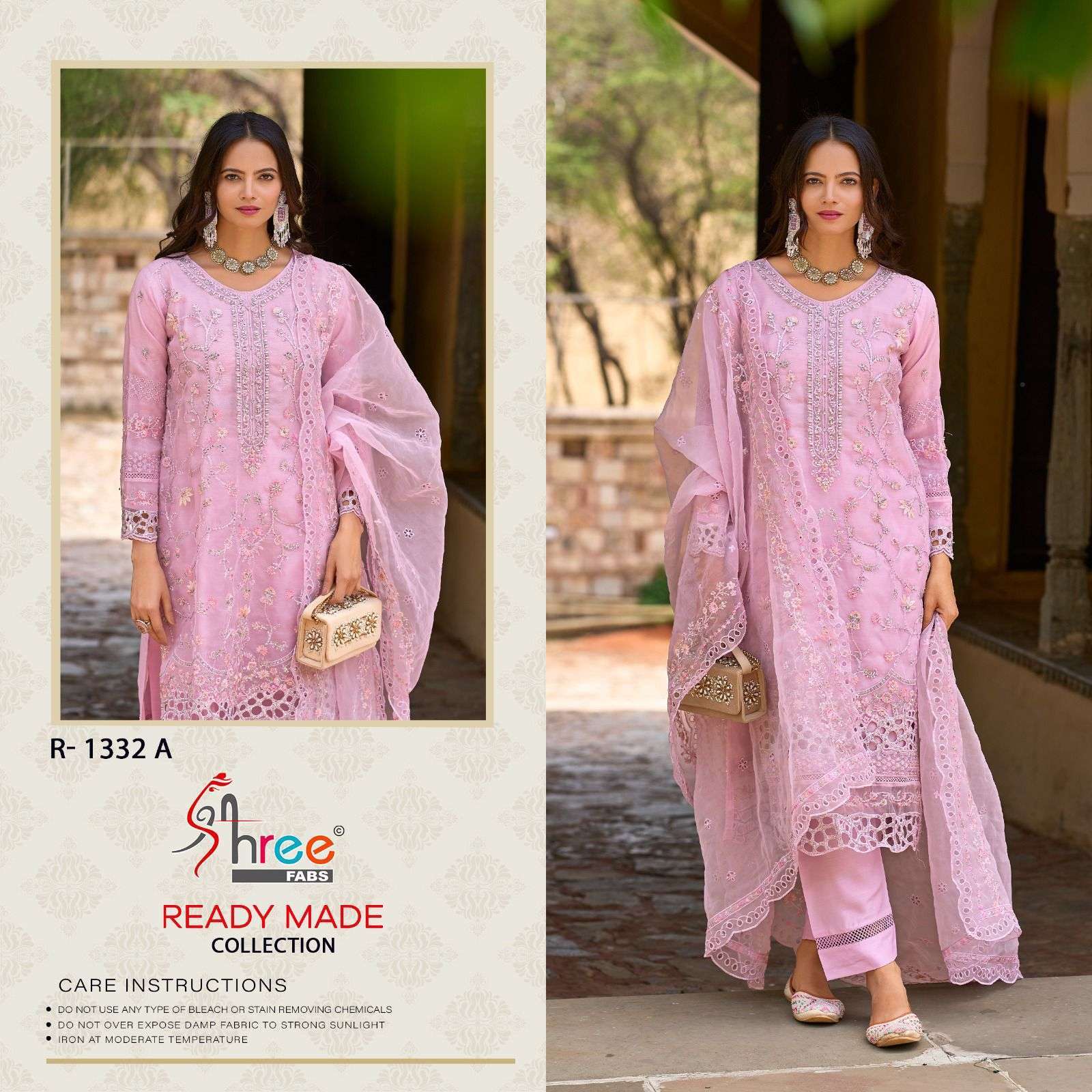 SHREE FAB R 1332 COLORS READYMADE PAKISTANI DESIGNER SUIT ORGANZA DRESS COLLECTION BEST RATE 