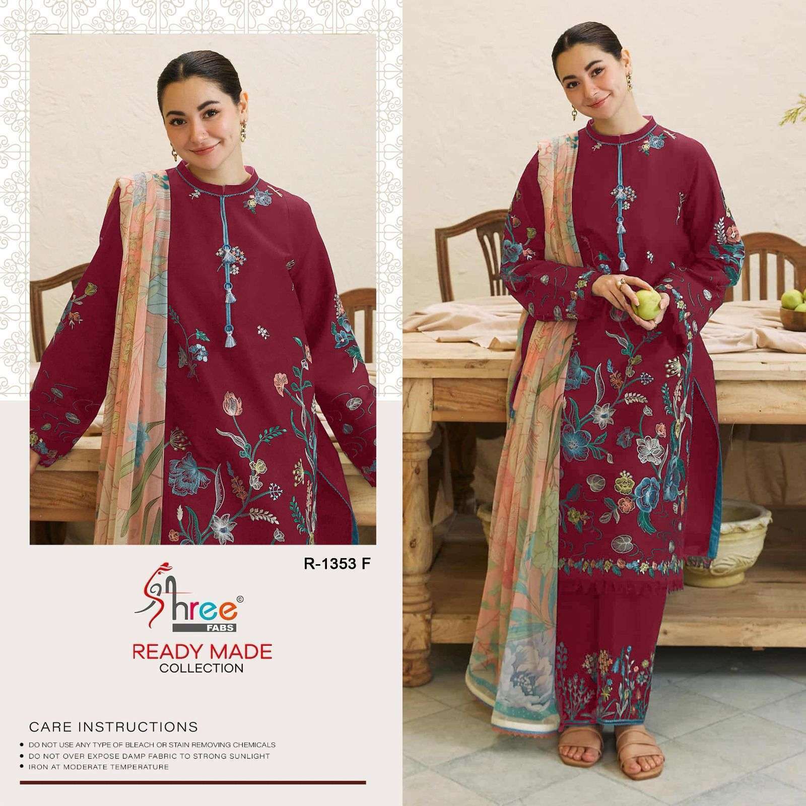 SHREE FAB R 1353 COLORS COTTON PAKISTANI READYMADE SUIT SUPPLIER WHOLESALER 