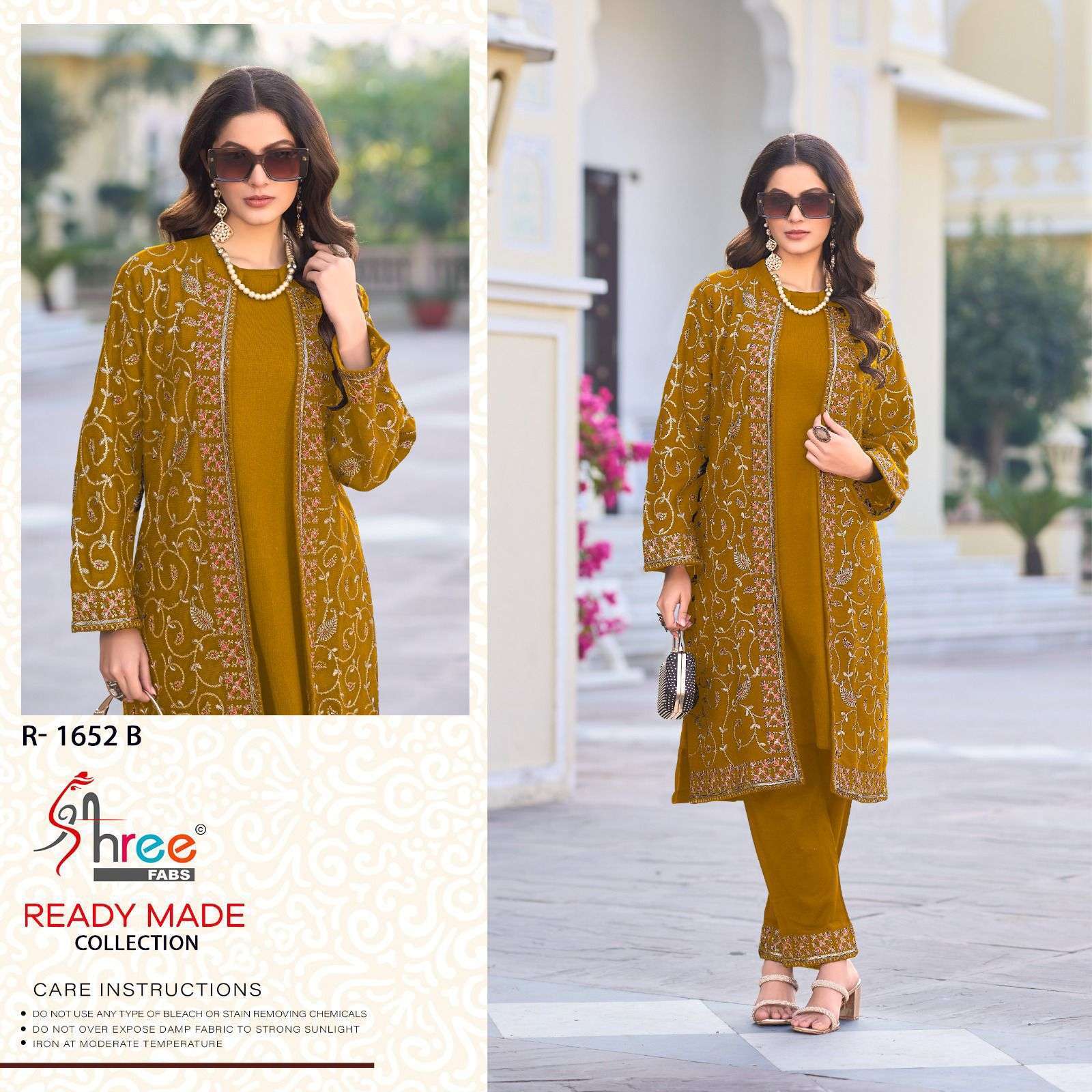 SHREE FAB R 1652 COLORS WINTER WEAR PAKISTANI SHRUG STYLE CORD SET WHOLESALER