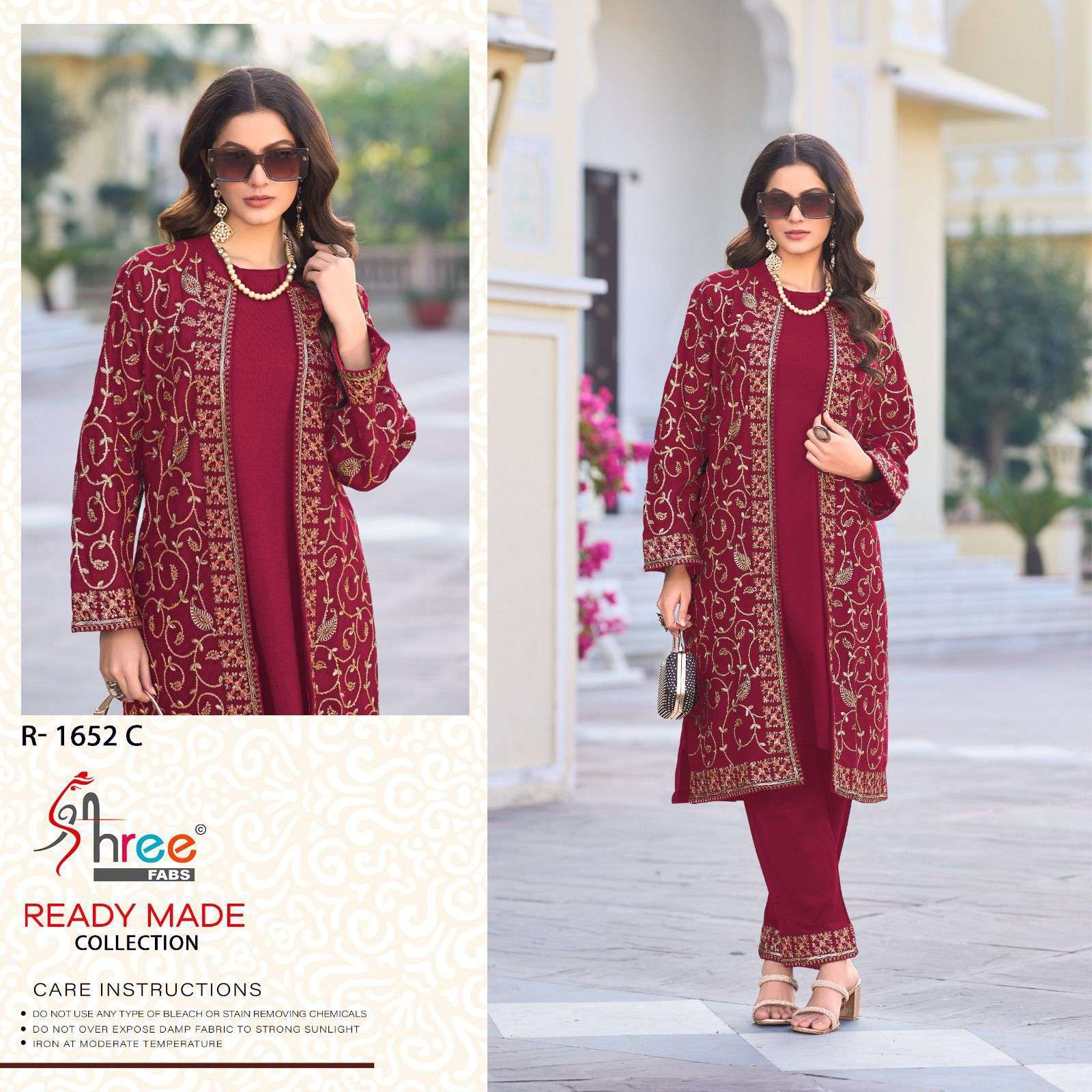 SHREE FAB R 1652 COLORS WINTER WEAR PAKISTANI SHRUG STYLE CORD SET WHOLESALER