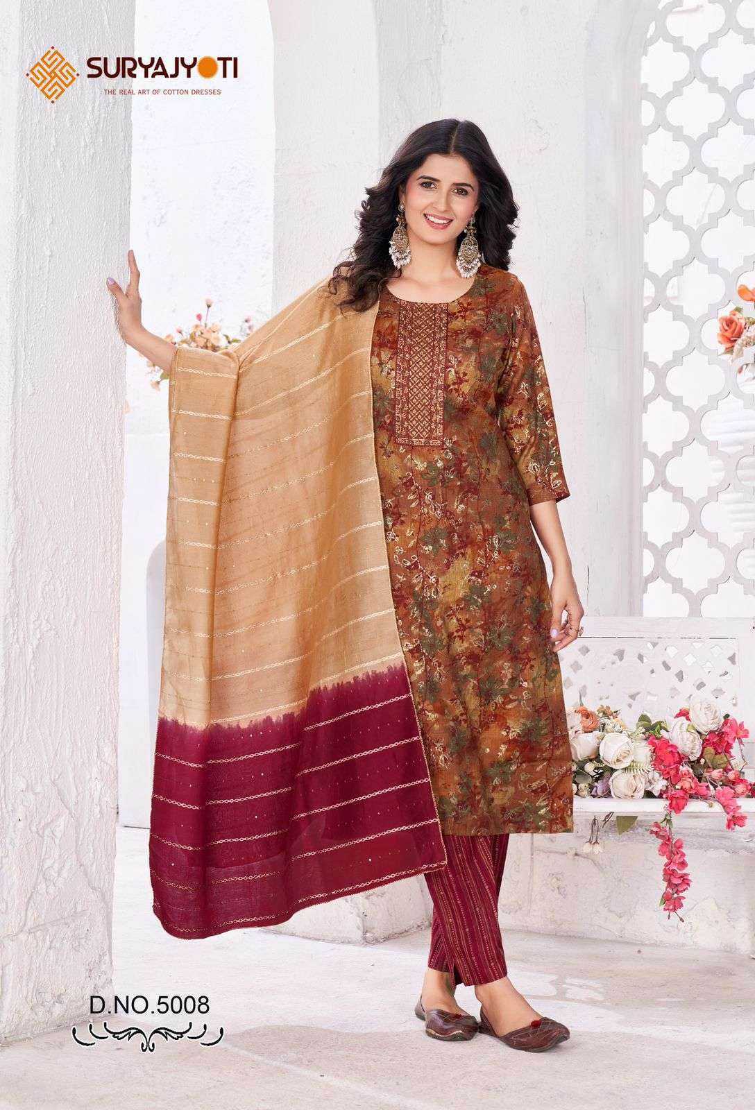 SURYAJYOTI KRITIKA VOL 5 READYMADE FANCY 3 PIECE PAIR CATALOGUE SUPPLIER IN SURAT 2024