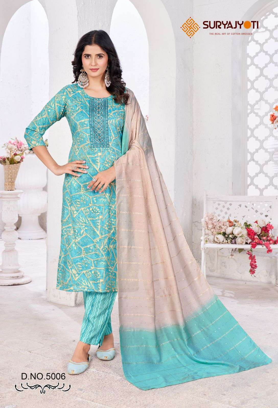 SURYAJYOTI KRITIKA VOL 5 READYMADE FANCY 3 PIECE PAIR CATALOGUE SUPPLIER IN SURAT 2024