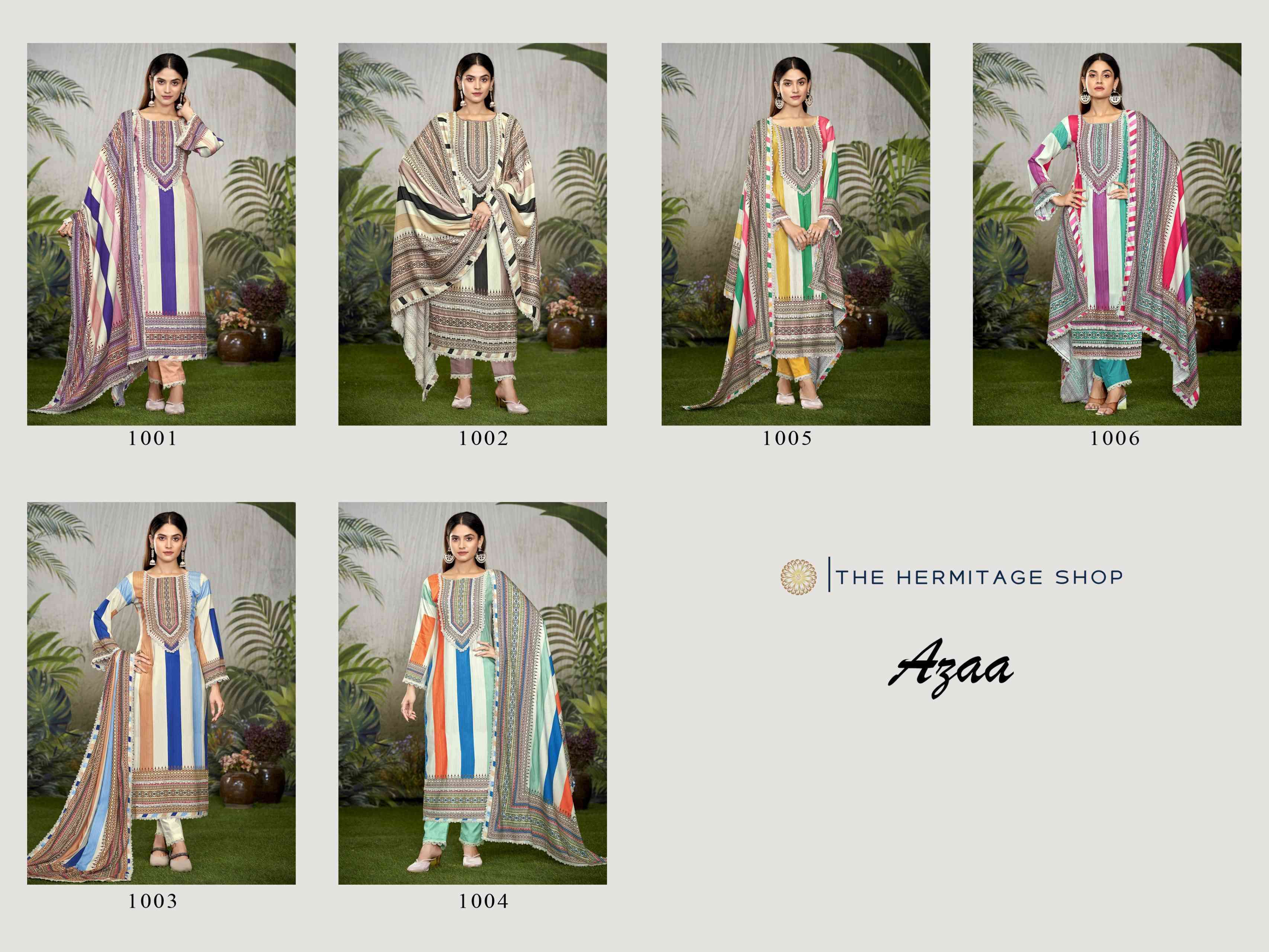 THE HERMITAGE SHOP AZAA LIMITED EDITION FANCY VISCOSE COTTON SUIT SUPPLIER