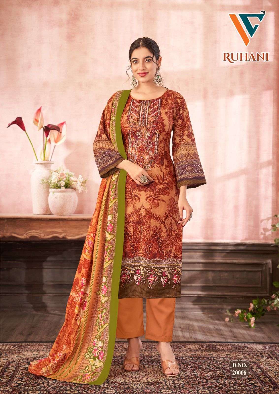 VANDANA FASHION RUHANI VOL 20 FANCY PRINTED COTTON SUIT CATALOGUE WHOLESALE PRICE 