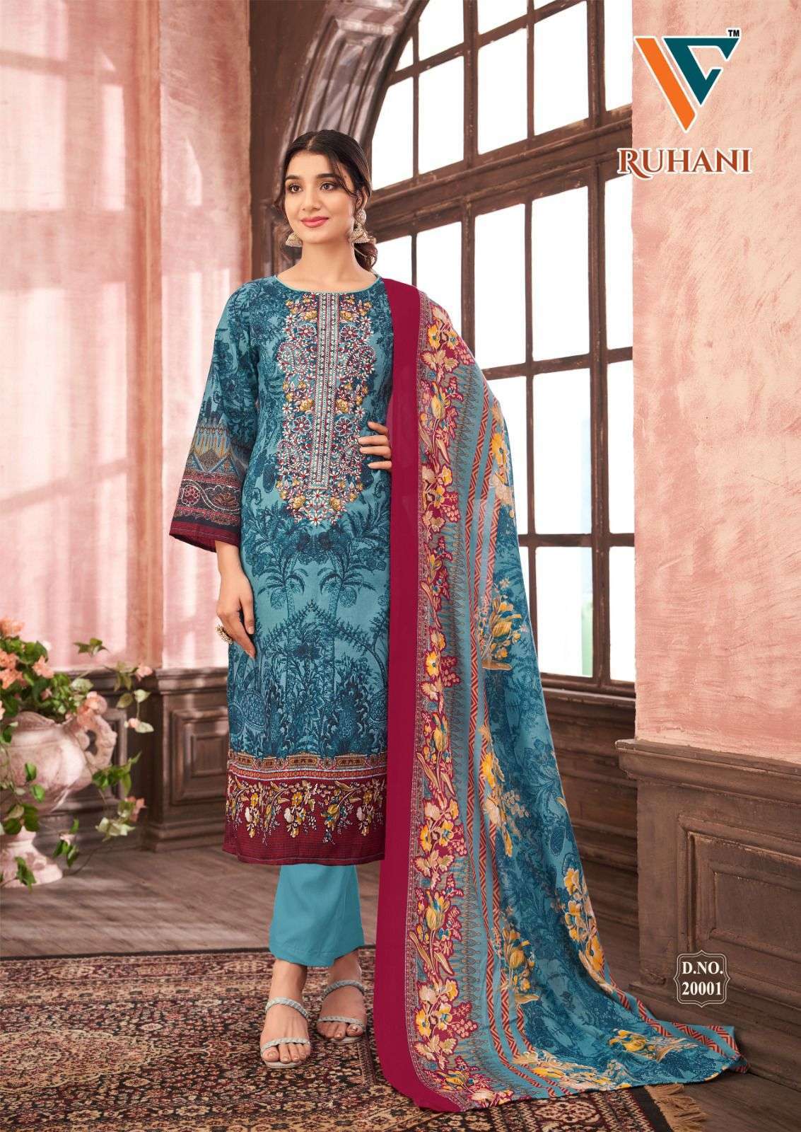 VANDANA FASHION RUHANI VOL 20 FANCY PRINTED COTTON SUIT CATALOGUE WHOLESALE PRICE 