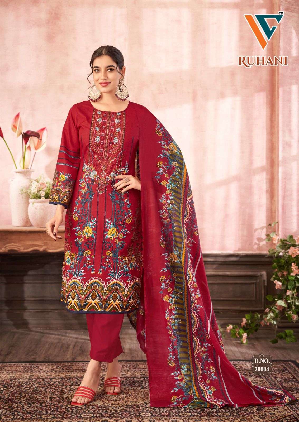 VANDANA FASHION RUHANI VOL 20 FANCY PRINTED COTTON SUIT CATALOGUE WHOLESALE PRICE 