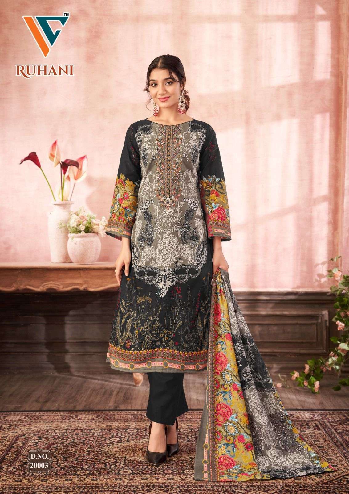 VANDANA FASHION RUHANI VOL 20 FANCY PRINTED COTTON SUIT CATALOGUE WHOLESALE PRICE 