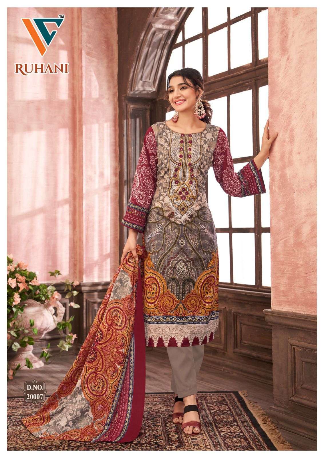 VANDANA FASHION RUHANI VOL 20 FANCY PRINTED COTTON SUIT CATALOGUE WHOLESALE PRICE 