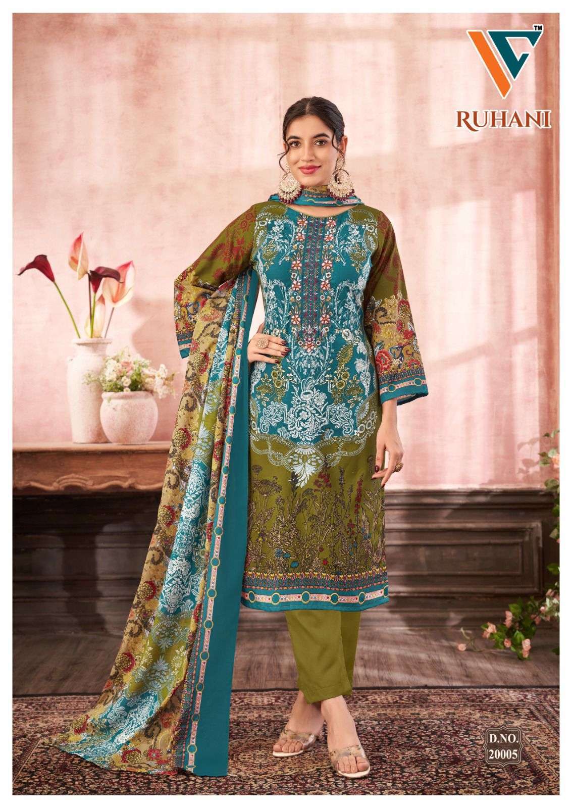 VANDANA FASHION RUHANI VOL 20 FANCY PRINTED COTTON SUIT CATALOGUE WHOLESALE PRICE 
