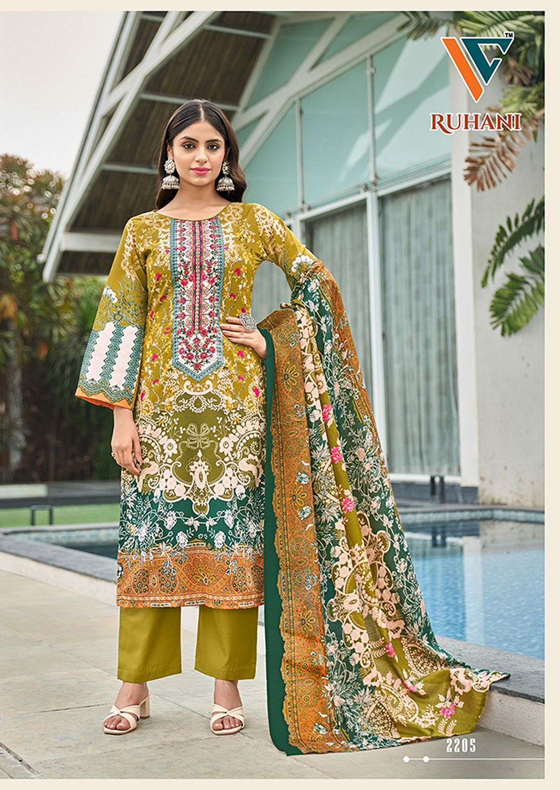 VANDANA FASHION RUHANI VOL 22 FANCY PRINTED COTTON SUIT CATALOGUE WHOLESALE PRICE 