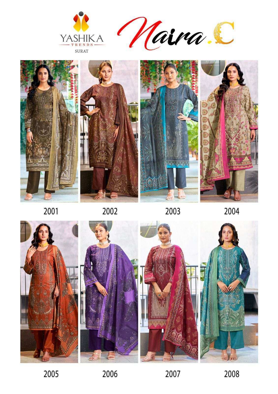 YASHIKA NAIRA C PRINTED COTTON SALWER SUIT CATALOGUE COLLECTION WHOLESALE PRICE 