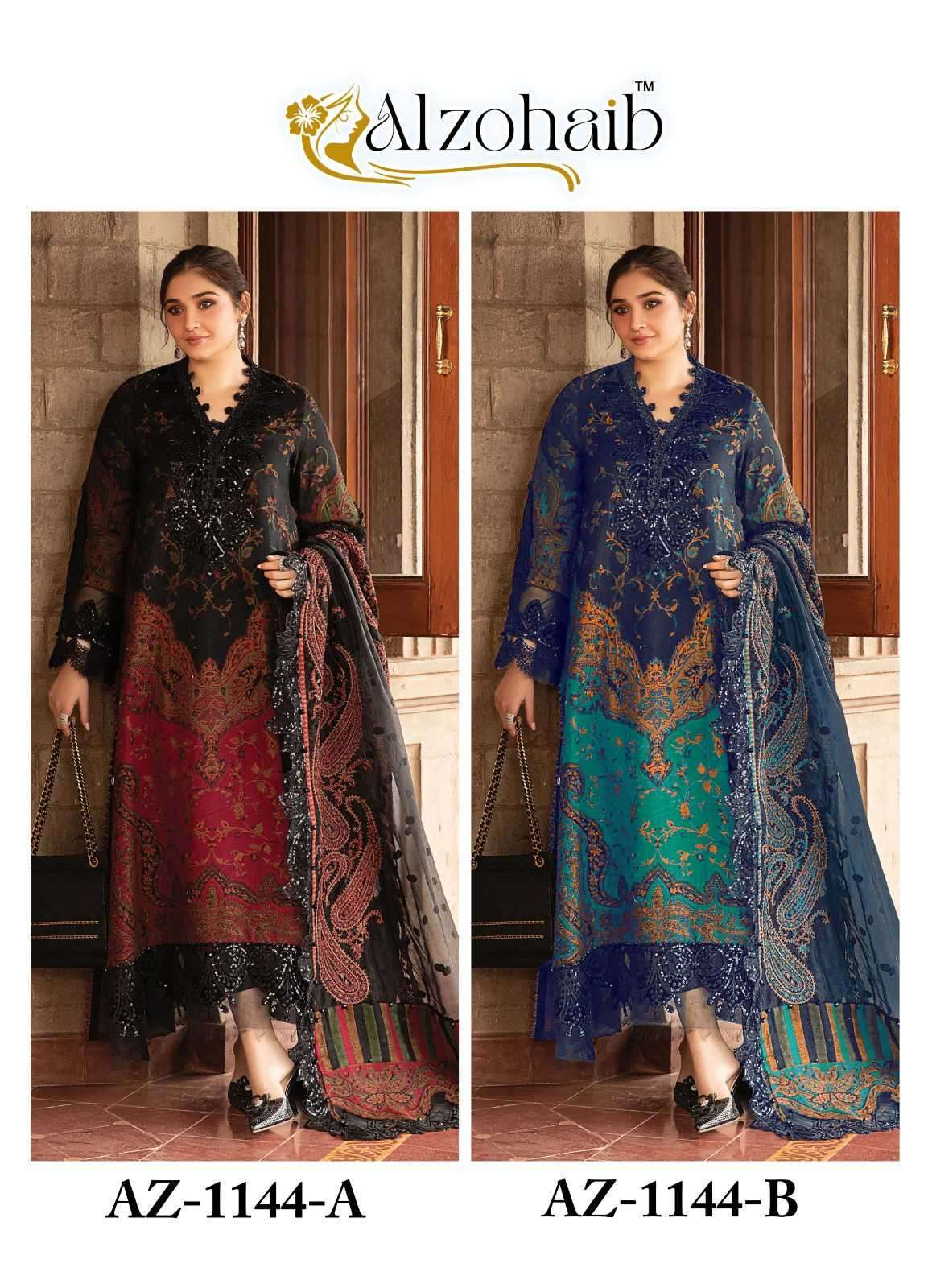 AL ZOHAIB AZ 1144 COLORS PAKISTANI PURE COTTON SUIT SUPPLIER BEST RATE DEALER 2025